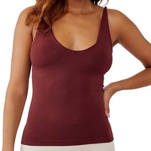 Intimately Free People | Seamless V-Neck Cami | XS | Garnet Grotto
